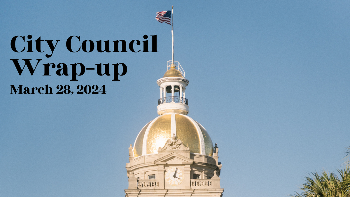 Savannah City Council Wrap-up, March 28, 2024: Foram Project Vote Postponed