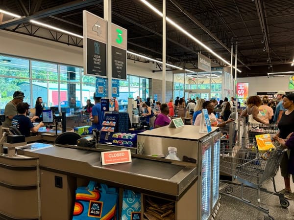 I was at the Aldi grand opening and lived to talk (and write) about it